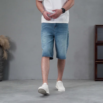 Men's Relaxed Fit Denim Bermuda Shorts – Casual Jeans Shorts in Urban Style
