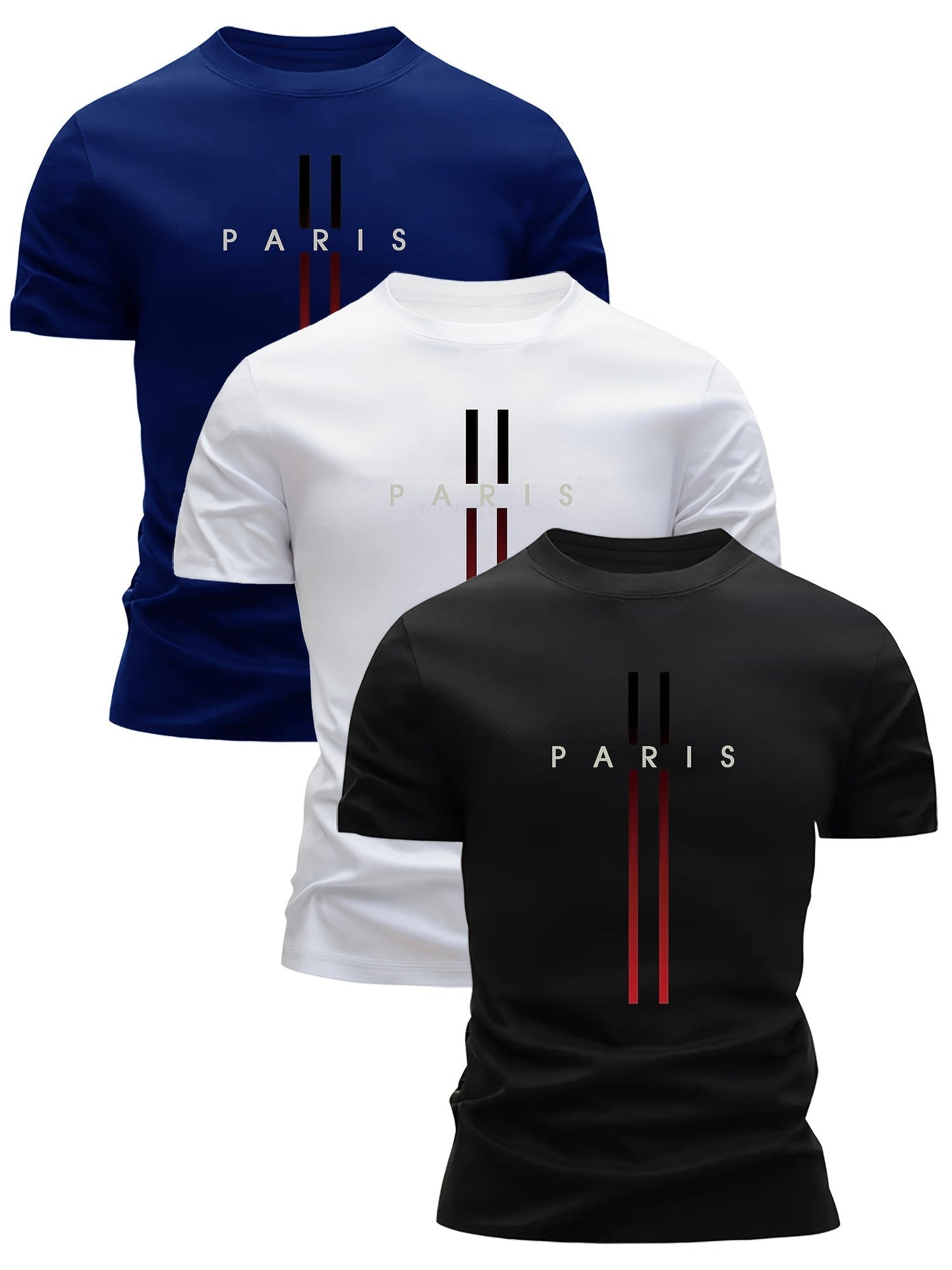 Men's T-Shirt Paris Urban Style – Modern Casual Shirt with Print for Everyday & Sports