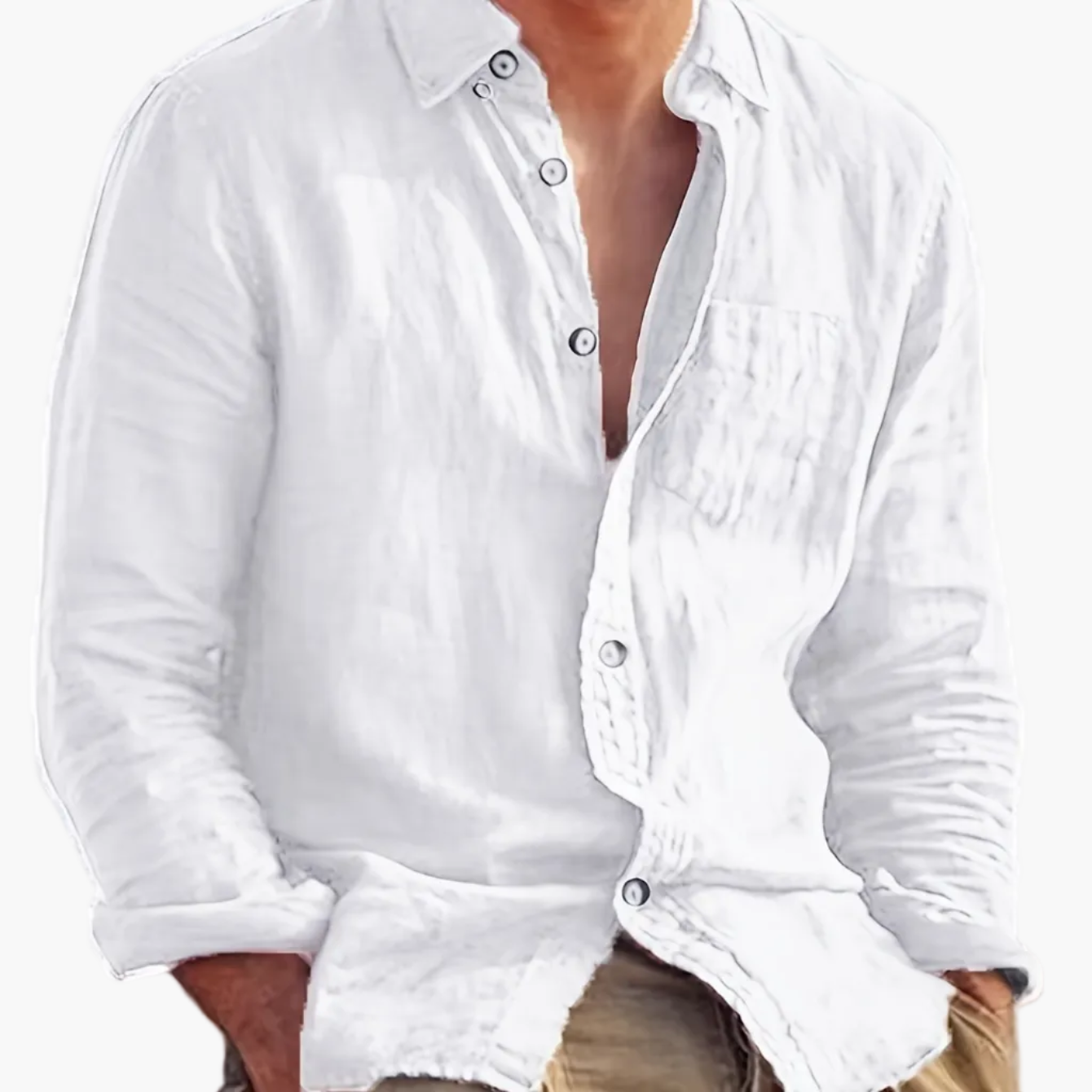 Men's casual shirt with button placket and modern cut for everyday wear and going out