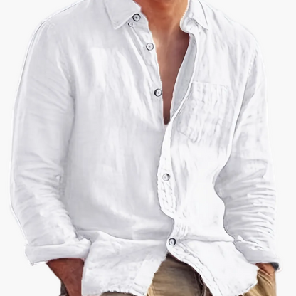 Men's casual shirt with button placket and modern cut for everyday wear and going out