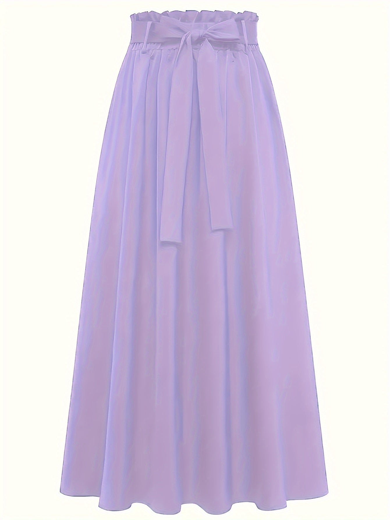 Women's Maxi Skirt with High Waist and Bow – Elegant Casual Skirt for Spring and Summer