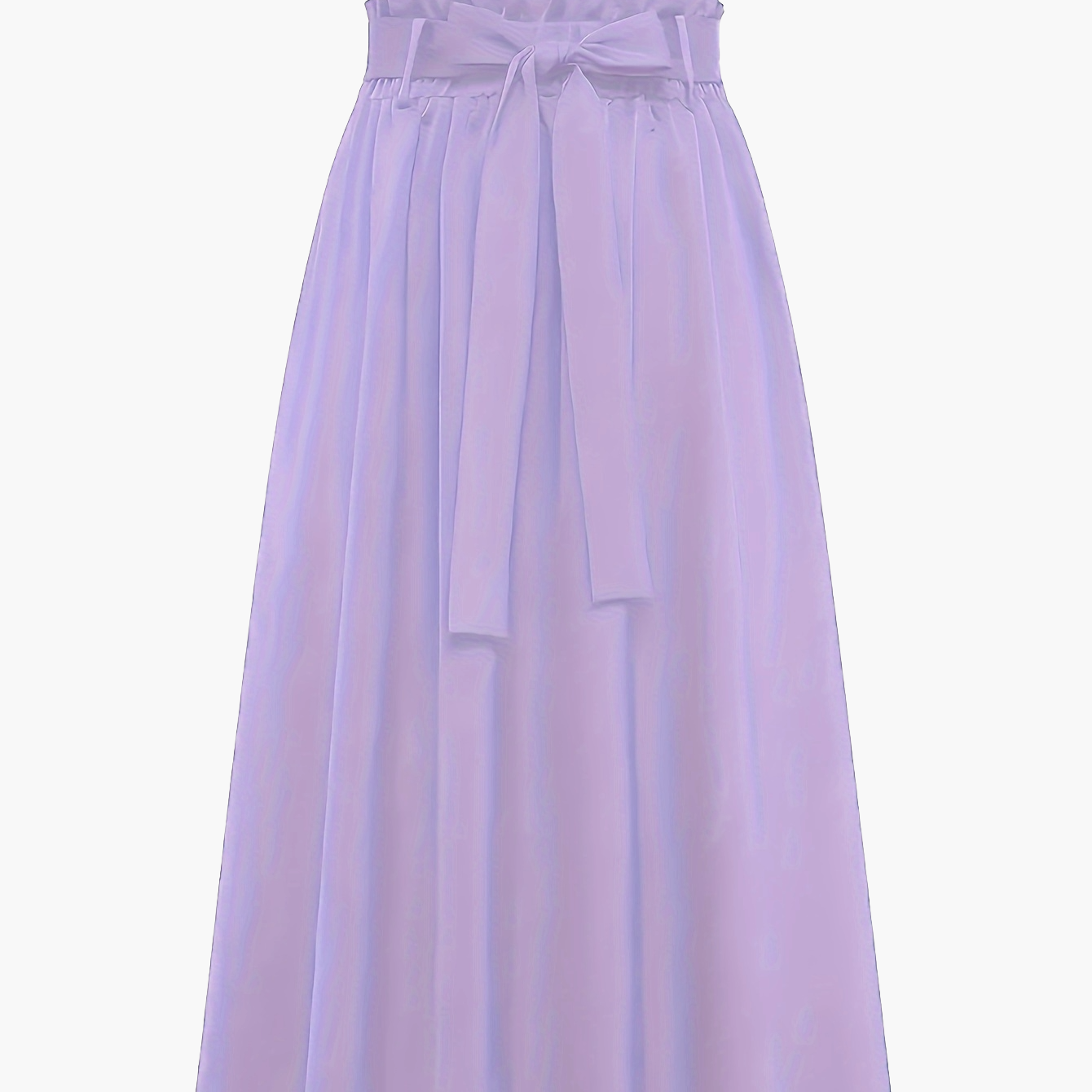 Women's Maxi Skirt with High Waist and Bow – Elegant Casual Skirt for Spring and Summer