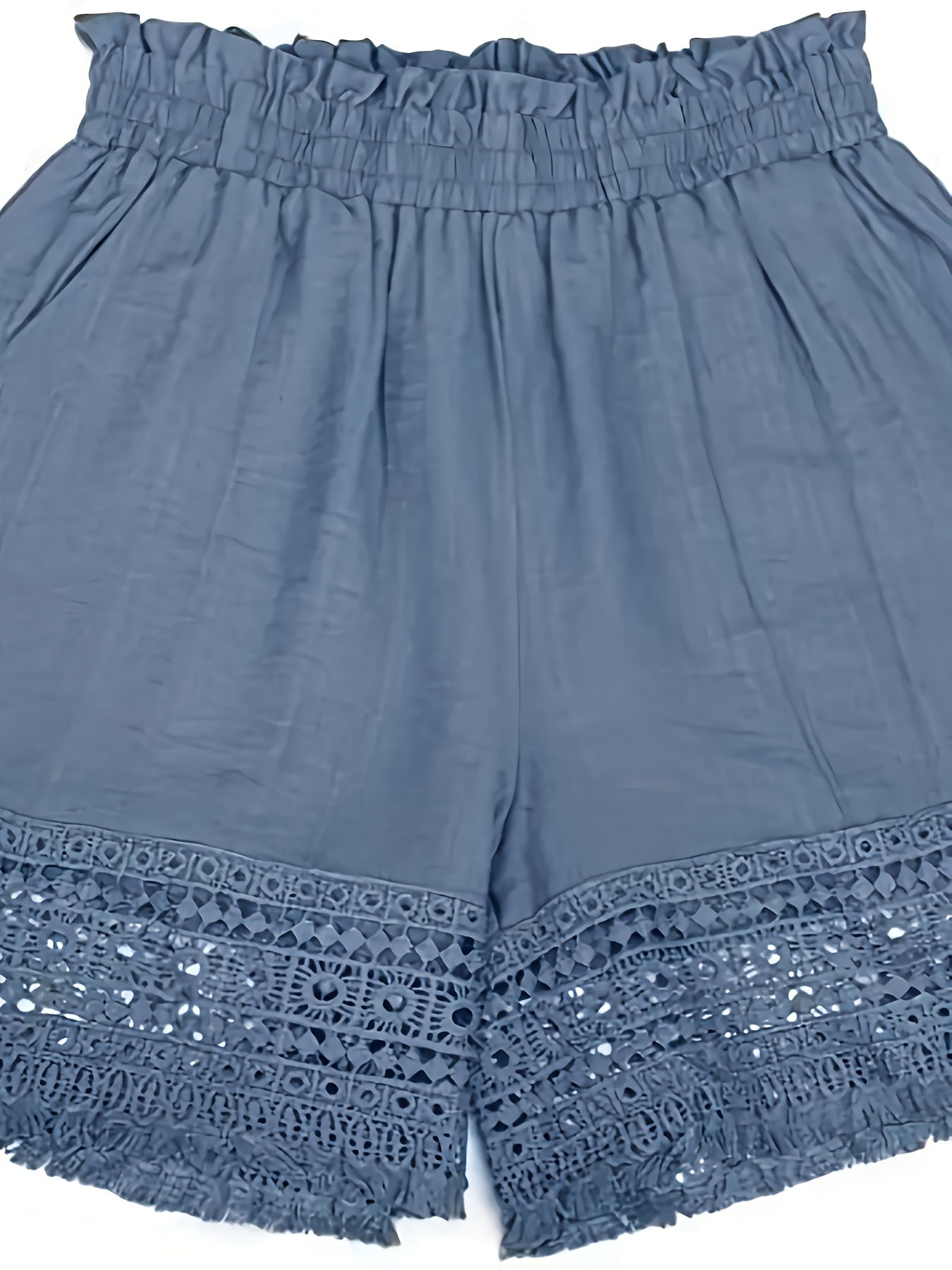 Women's Boho-Style Shorts with Crochet Details for Vacation and Leisure