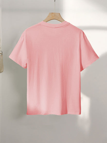 Women's T-shirt with Animal Print and Inspirational Quote – Modern Casual Shirt in Wild Look