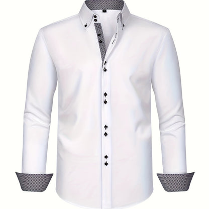 Men's Business Shirt Modern Fit – Elegant Style for Office & Leisure