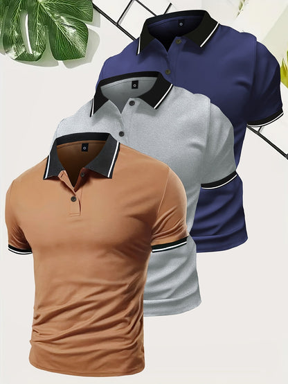 Men's Modern Casual Polo Shirt for Everyday and Leisure