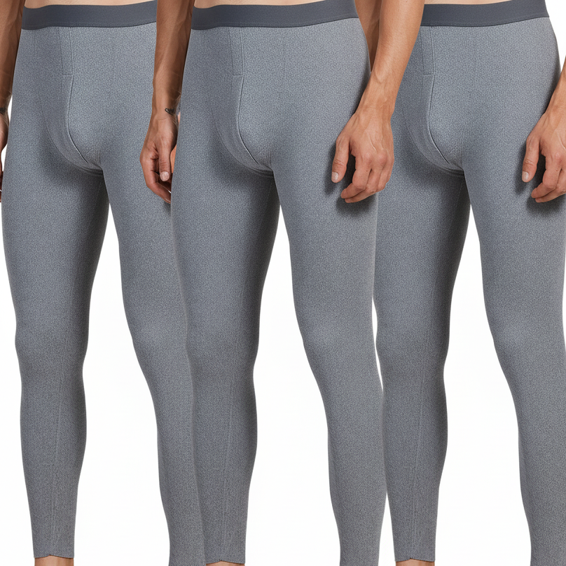 3-Pack Men’s Thermal Pants, Warm Long Underwear, Basic Men’s Leggings