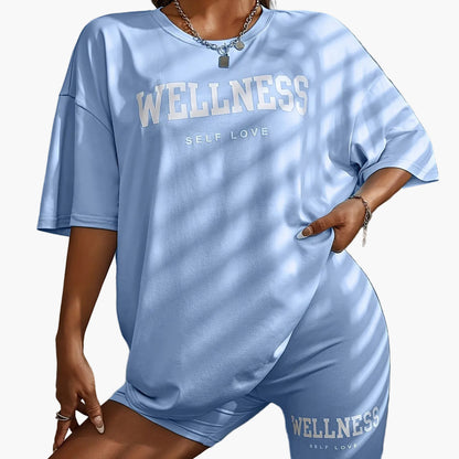 Women's Wellness Oversize Lounge Set – Relaxation & Casual Look with Statement Print