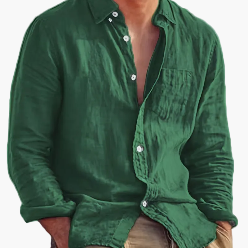Men's casual shirt with button placket and modern cut for everyday wear and going out