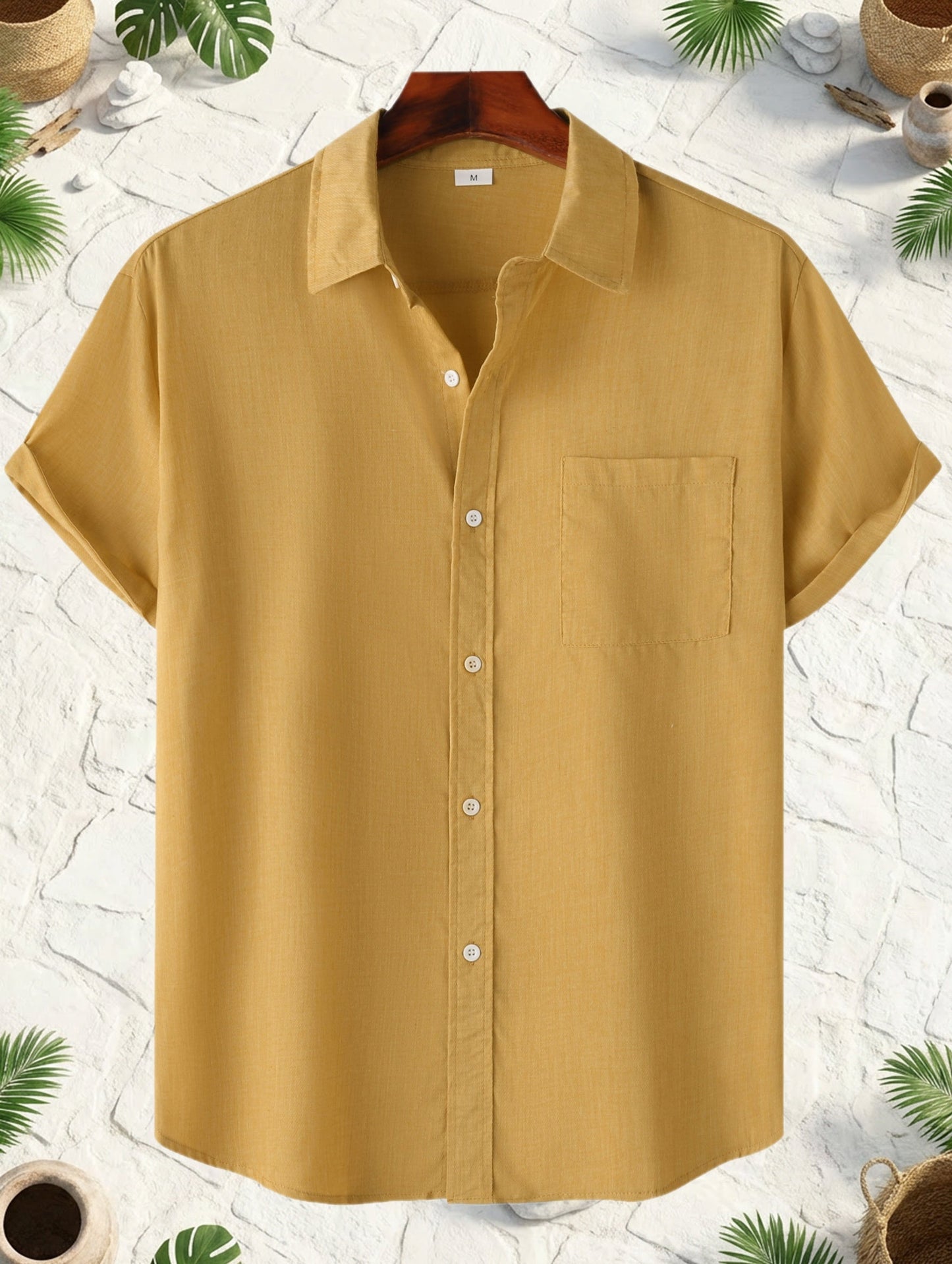 Men's Short-Sleeve Casual Shirt with Chest Pocket – Modern Summer Shirt for Everyday and Vacation