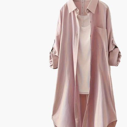 Women's Long Shirt Blouse Oversized Casual for Spring and Summer