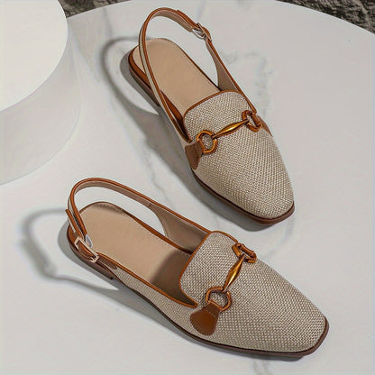 Women's Slingback Loafer with Buckle for Casual and Everyday Wear