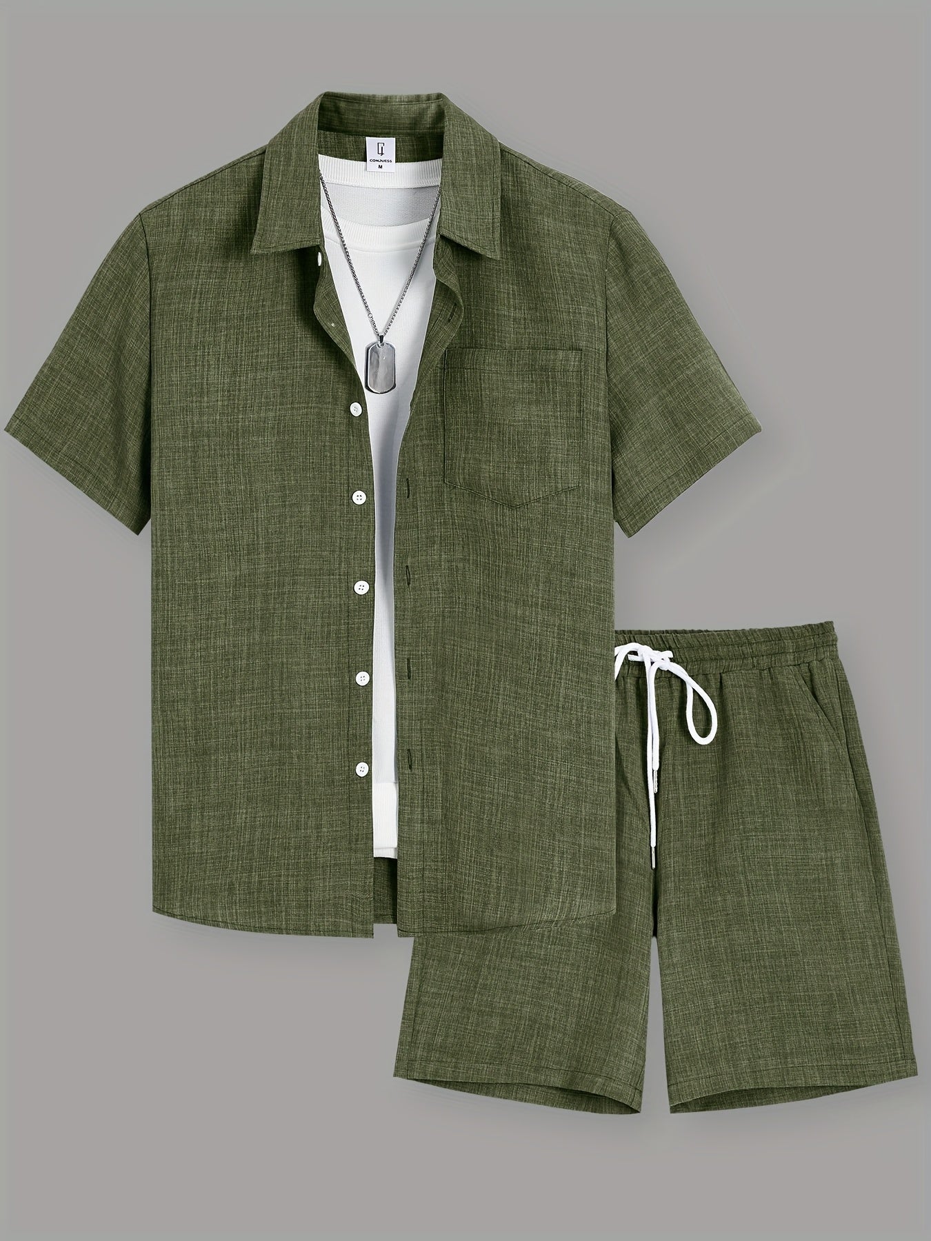 Herren Freizeit Kurzarm Set – Shirt und Shorts – Sommer Outfits für Alltag & Urlaub