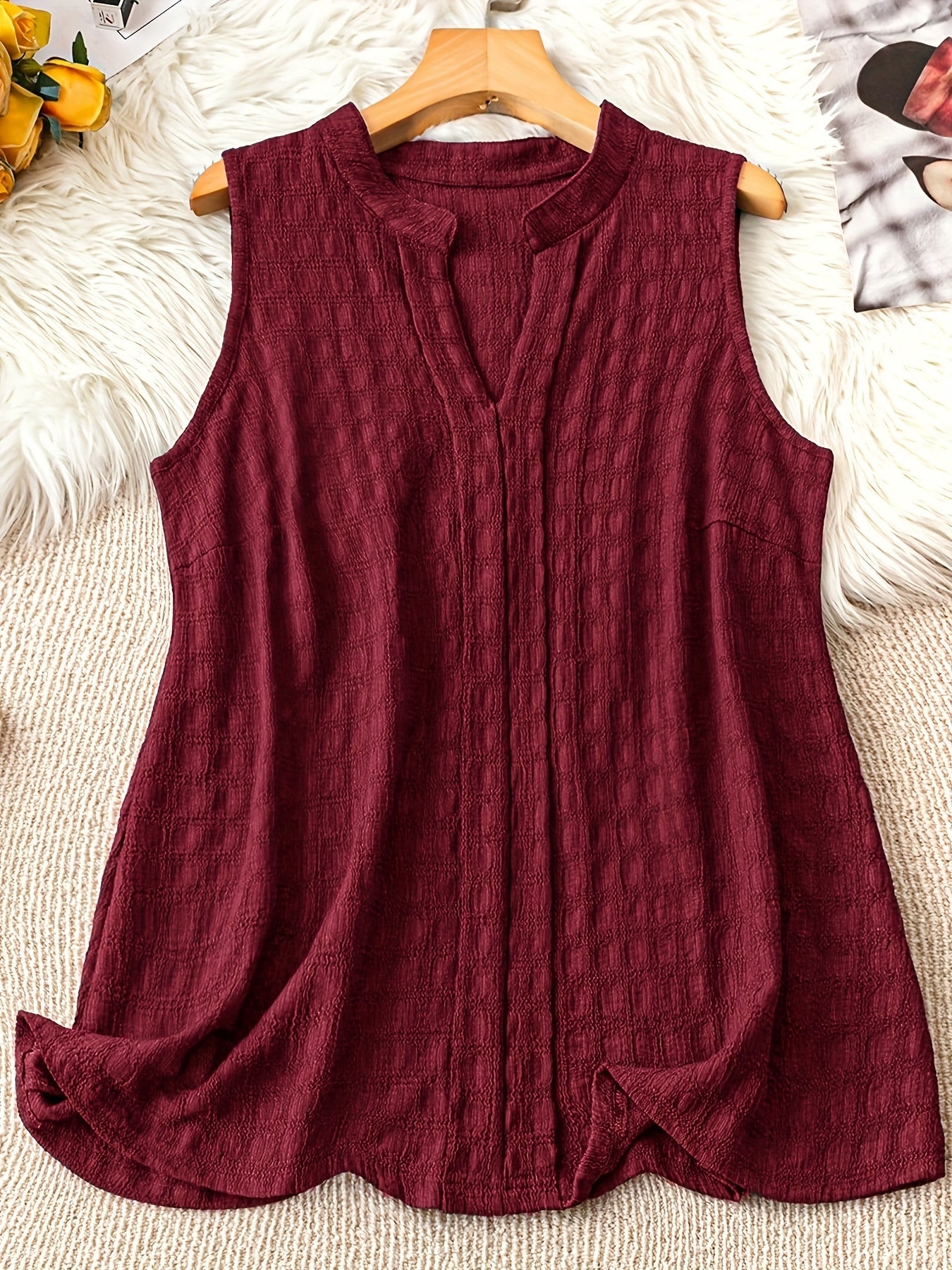 Damen Ärmellose Tunika mit V-Ausschnitt – Eleganter Freizeit-Look für jeden Tag