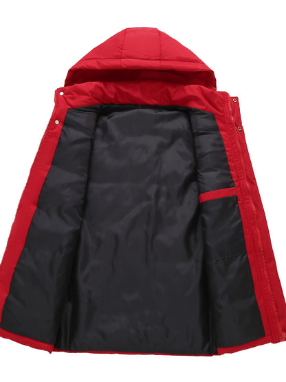 Unisex hooded quilted vest with a zipper and pockets