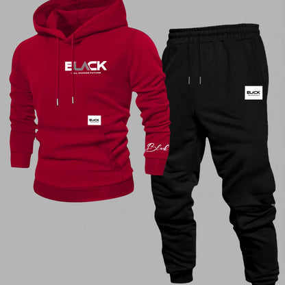 Unisex Trainingsanzug Set mit Kapuzenpullover und Jogginghose - Mehrfarbig