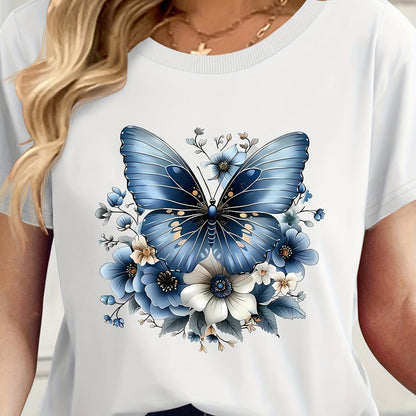 Women's Casual T-Shirt with Knot and Crew Neck – Perfect for Spring & Summer