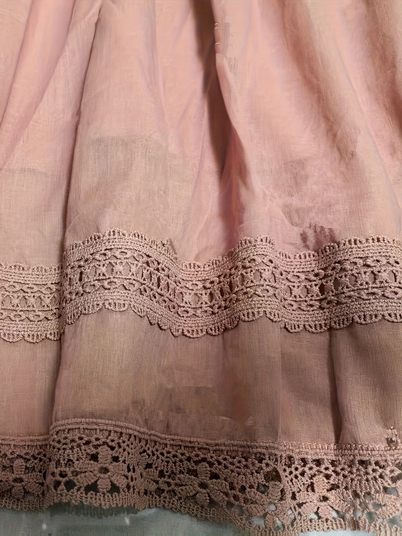 Women's Vintage Slip with Lace for Summer, Midi Petticoat in Romantic Style