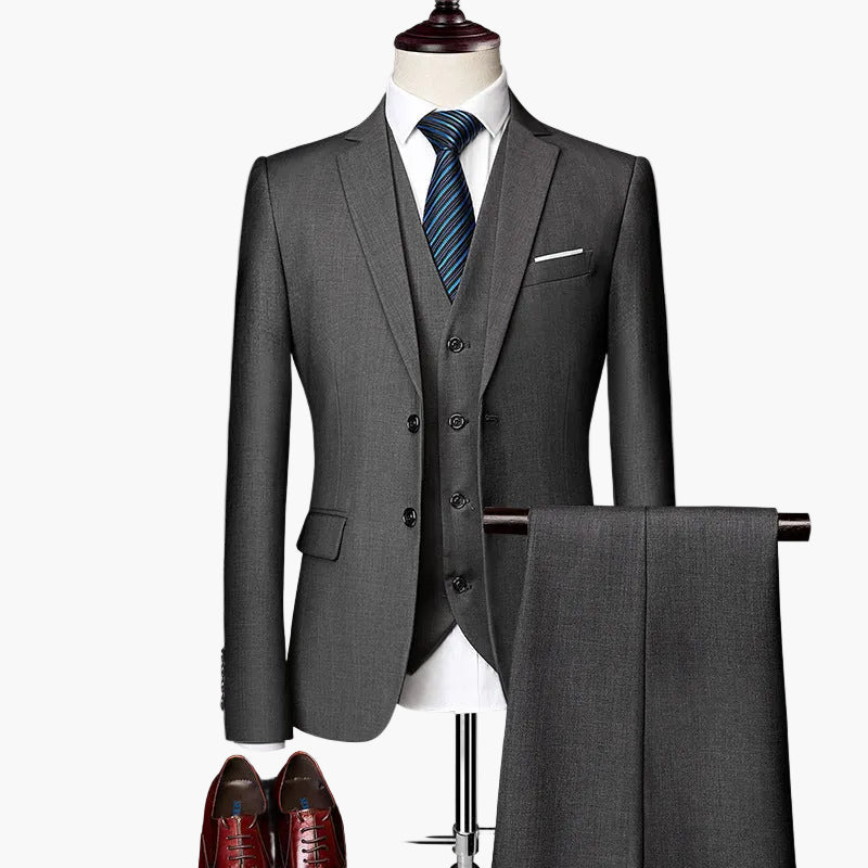 Men's 3-piece Suit Set – Modern Slim Fit for Wedding & Business