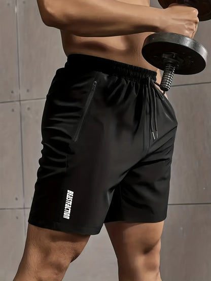 Men's Sports and Fitness Shorts with Zipper Pocket – Ideal for Training & Leisure