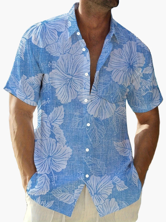 Herren Hawaii Hemd Kurzarm – Florales Urlaubshemd für Sommer & Freizeit