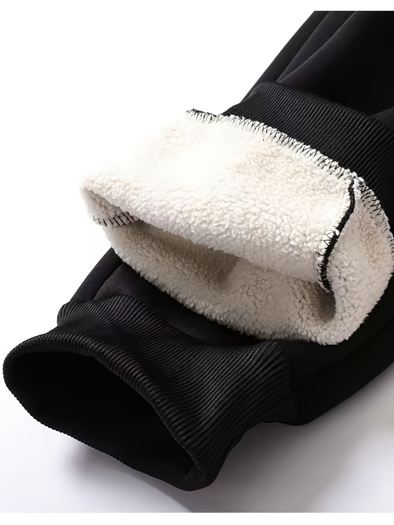 Men’s warm lined sweatpants 3-pack with drawstring and zippered pockets