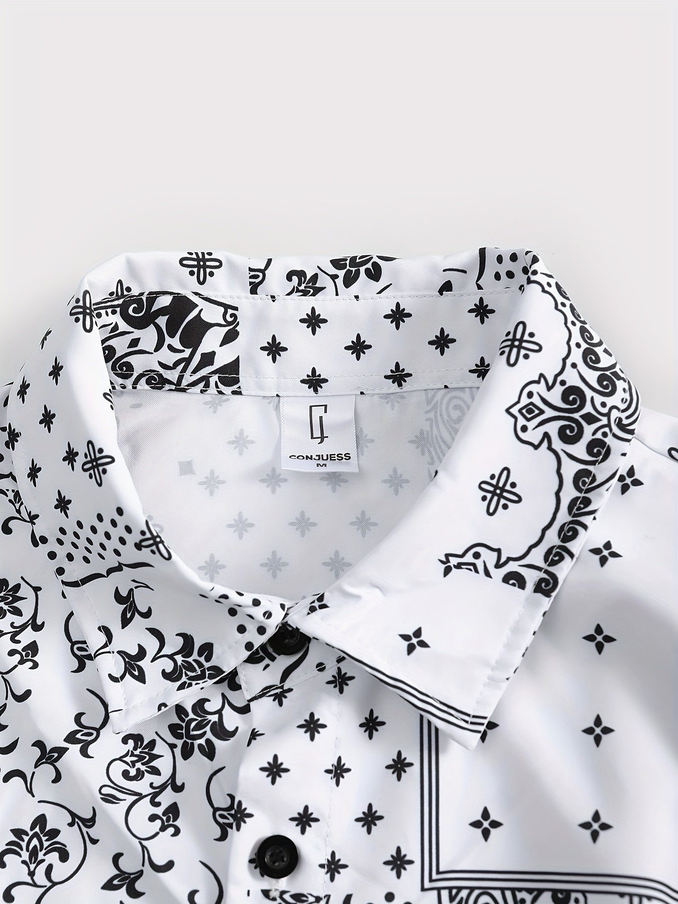 Men's Summer Casual Set – Short-Sleeve Shirt and Shorts with Paisley Pattern, Perfect for Everyday & Vacation