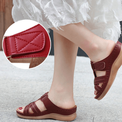 Women's Comfortable Slip-On Wedge Sandals for Everyday and Leisure