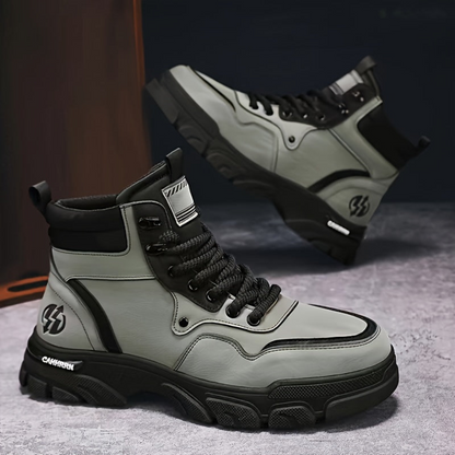 Men's boots, high-top ankle boots, lace-up shoes, lug sole
