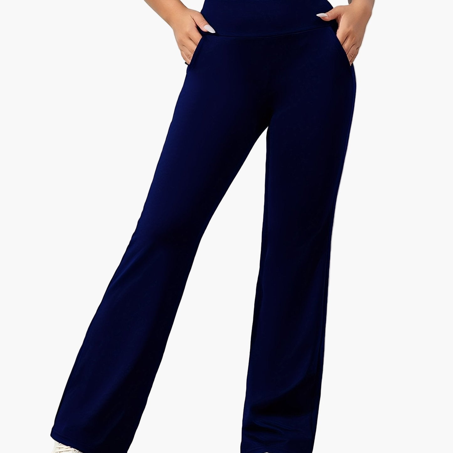 Women's Yoga Flared Pants – Comfortable Casual Pants with Pockets for Sports & Everyday Use