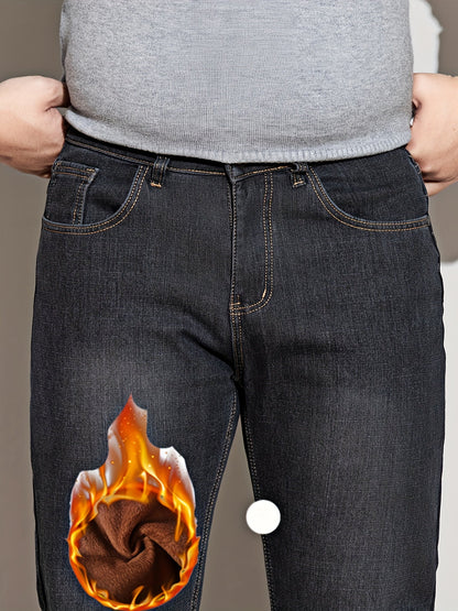 Men's jeans with soft lining, Dark Gray