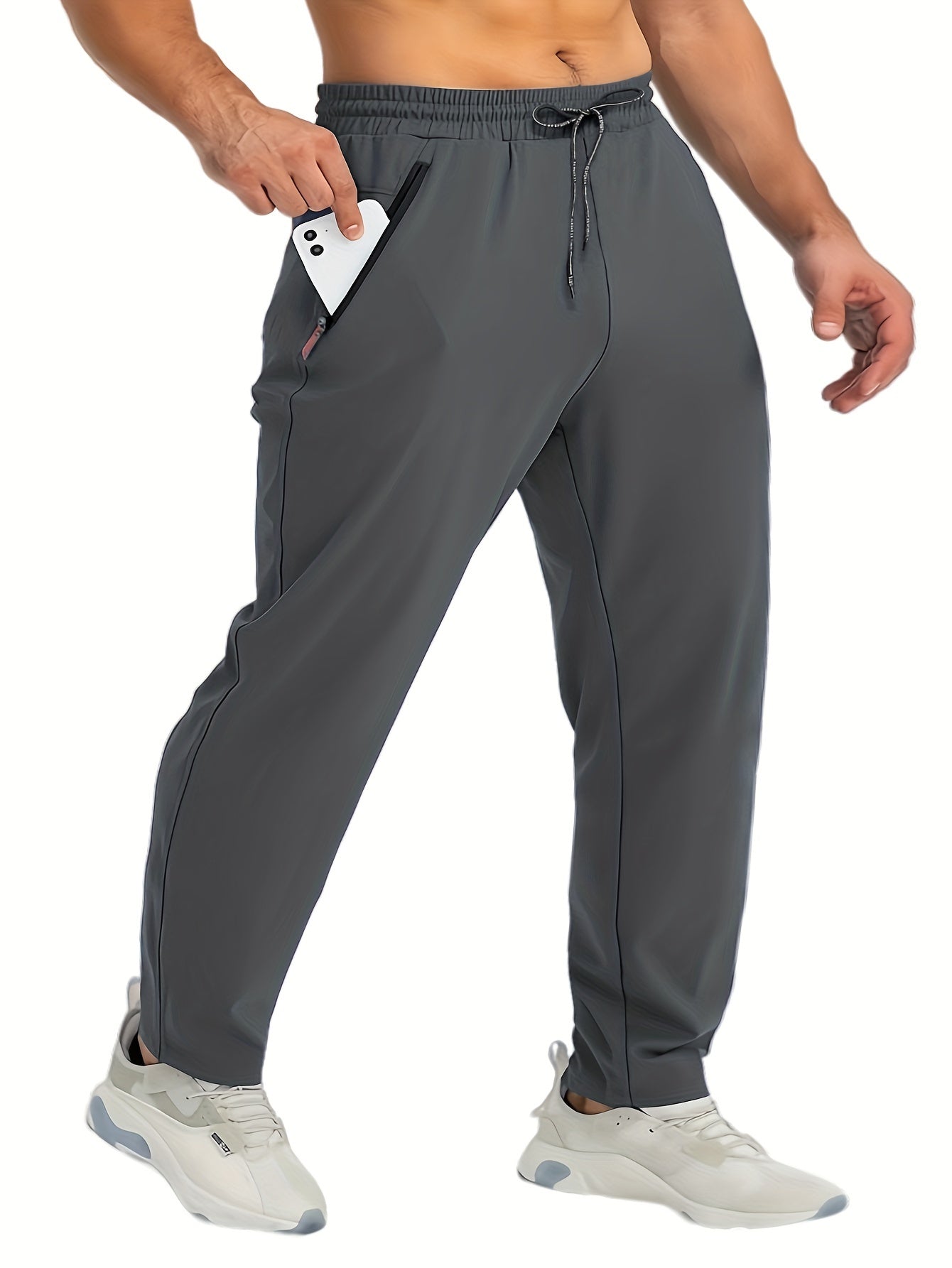 Herren Jogginghosen Set – Bequeme Sport- und Freizeithosen mit Reißverschlusstaschen, 3er Pack