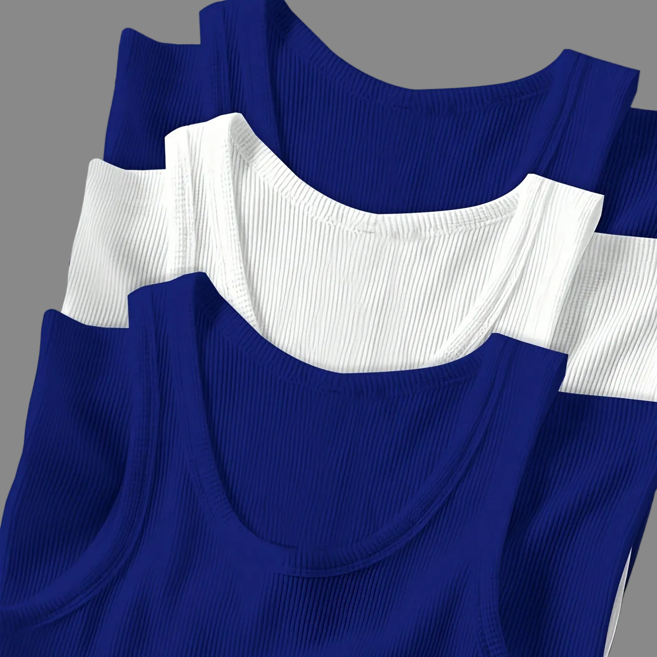 Men's Sporty Ribbed Tank Top – Modern Training and Casual Top