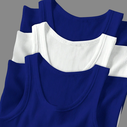 Men's Sporty Ribbed Tank Top – Modern Training and Casual Top