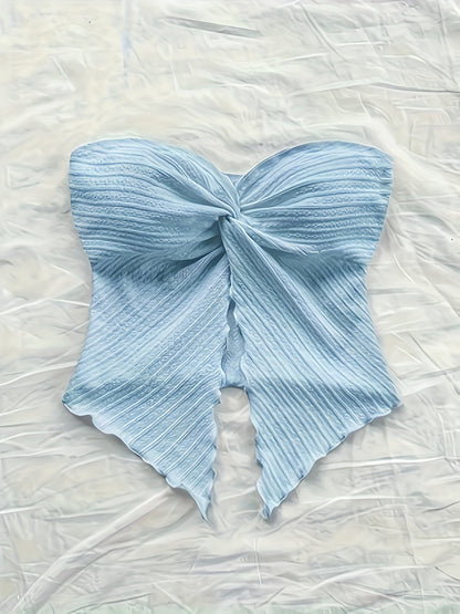 Women's Bandeau Top Bow Look Summer Party Casual