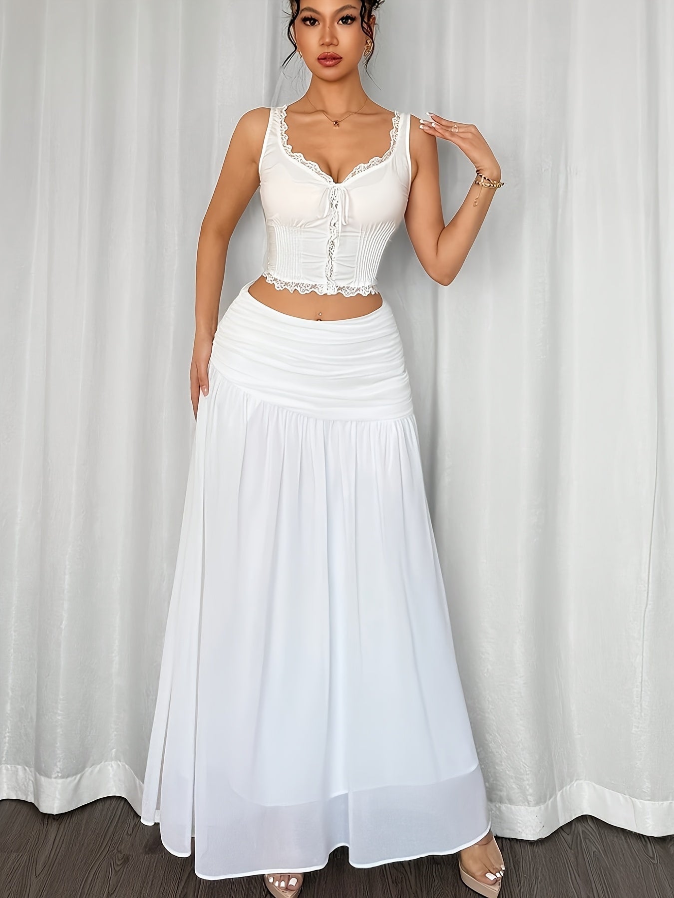 Women's Maxi Beach Skirt in Boho Style – Elegant Summer Skirt for Vacation and Beach
