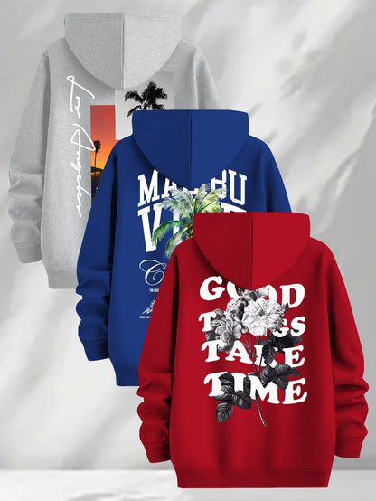 Hooded sweatshirt with graphic print, men’s/unisex