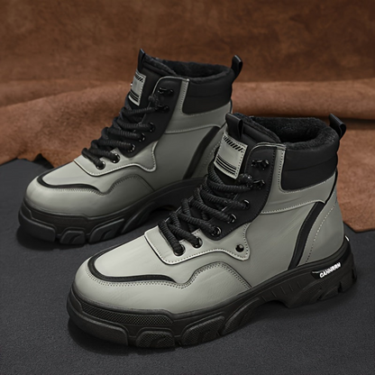Men's boots, high-top ankle boots, lace-up shoes, lug sole
