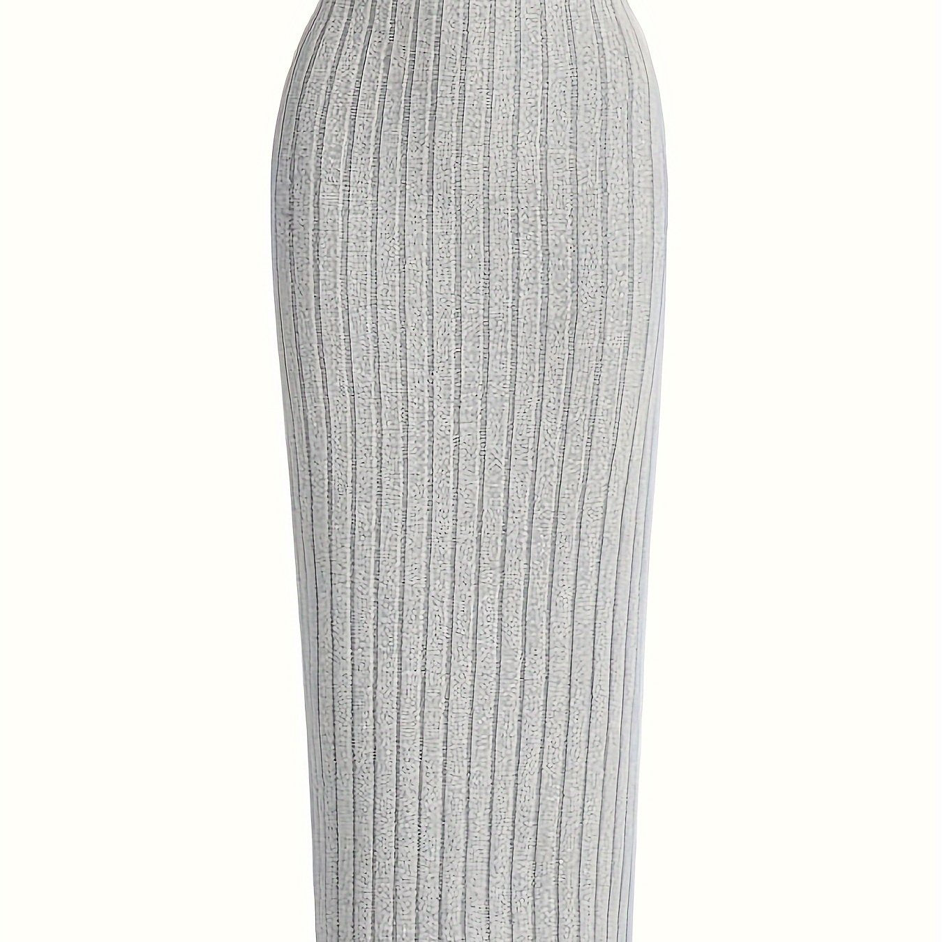 Women's Ribbed Knit Skirt – Elegant Maxi Skirt for Everyday and Office Wear