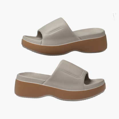 Women's Platform Slide Sandals with Open Toe – Comfortable Summer House Slippers for Everyday and Leisure Use