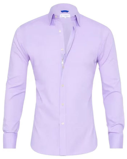 Glenn – Long-sleeve zipper shirt with button design and fashionable collar for men