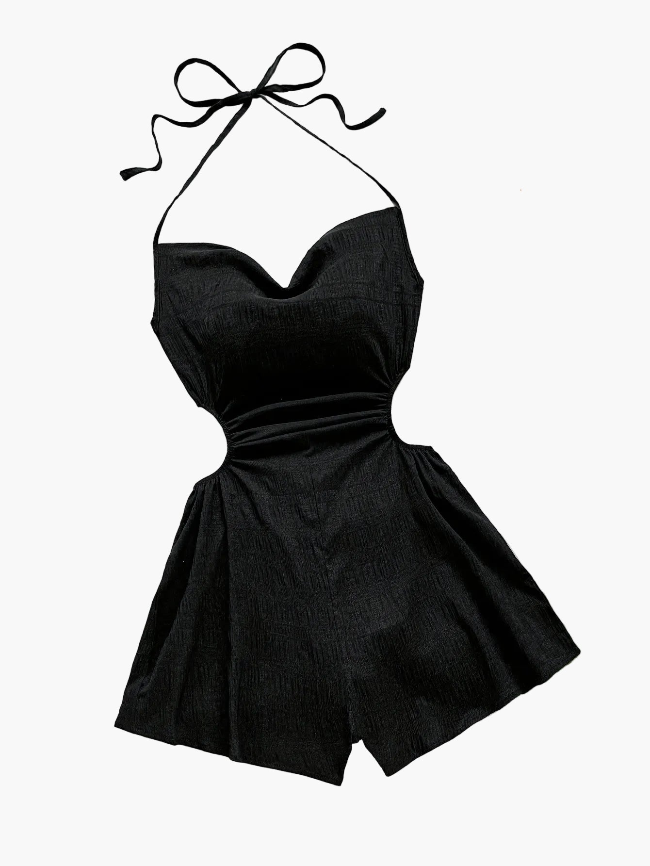 Women's jumpsuit with halter neck and cut-outs – fashionable one-piece for vacation and summer