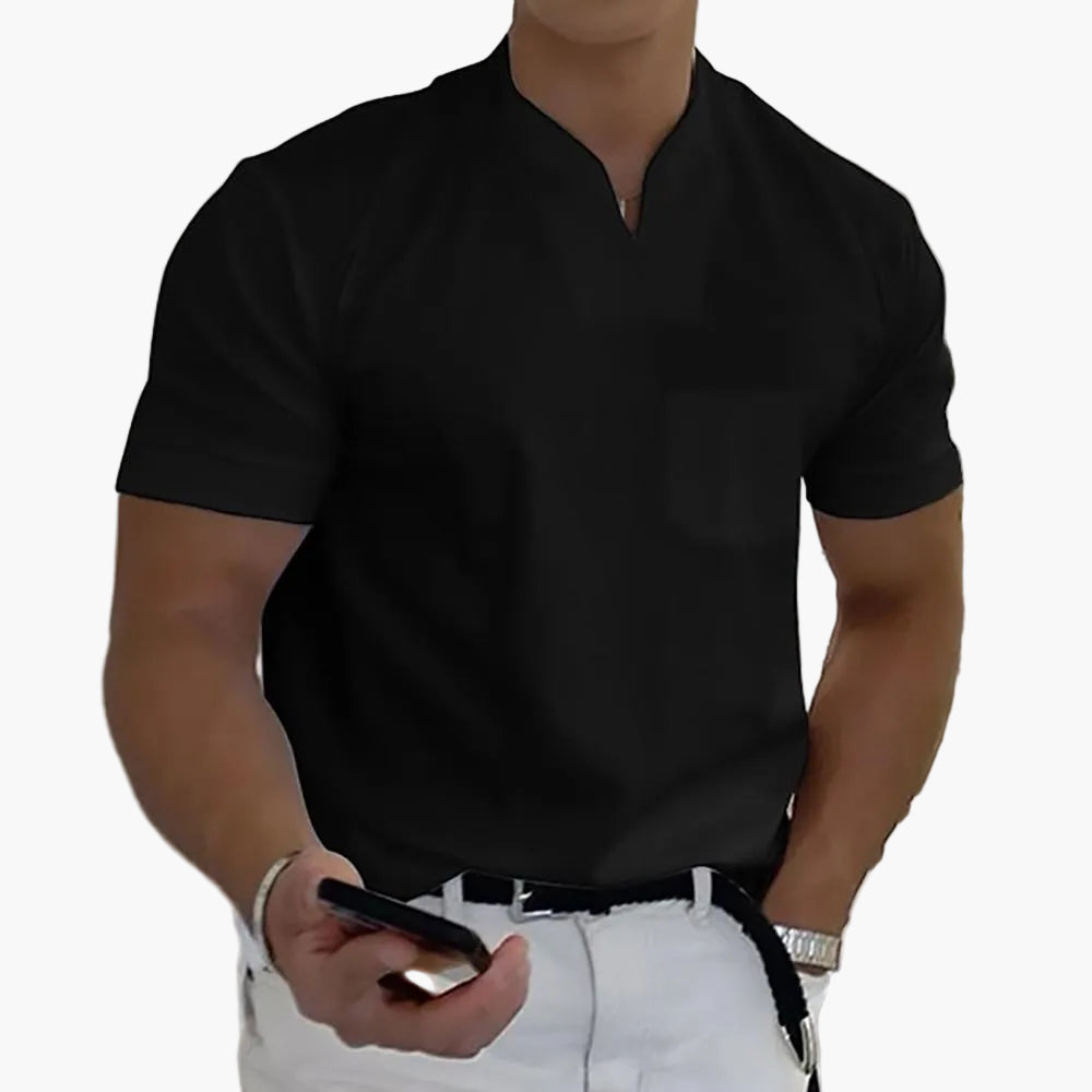 Men's Contemporary Polo Shirt – Stylish Short-Sleeved Shirt for Leisure & Office