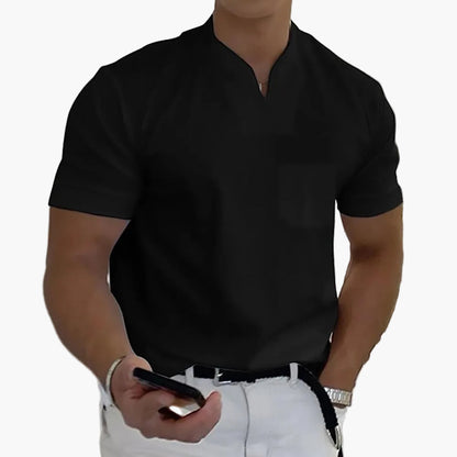 Men's Contemporary Polo Shirt – Stylish Short-Sleeved Shirt for Leisure & Office