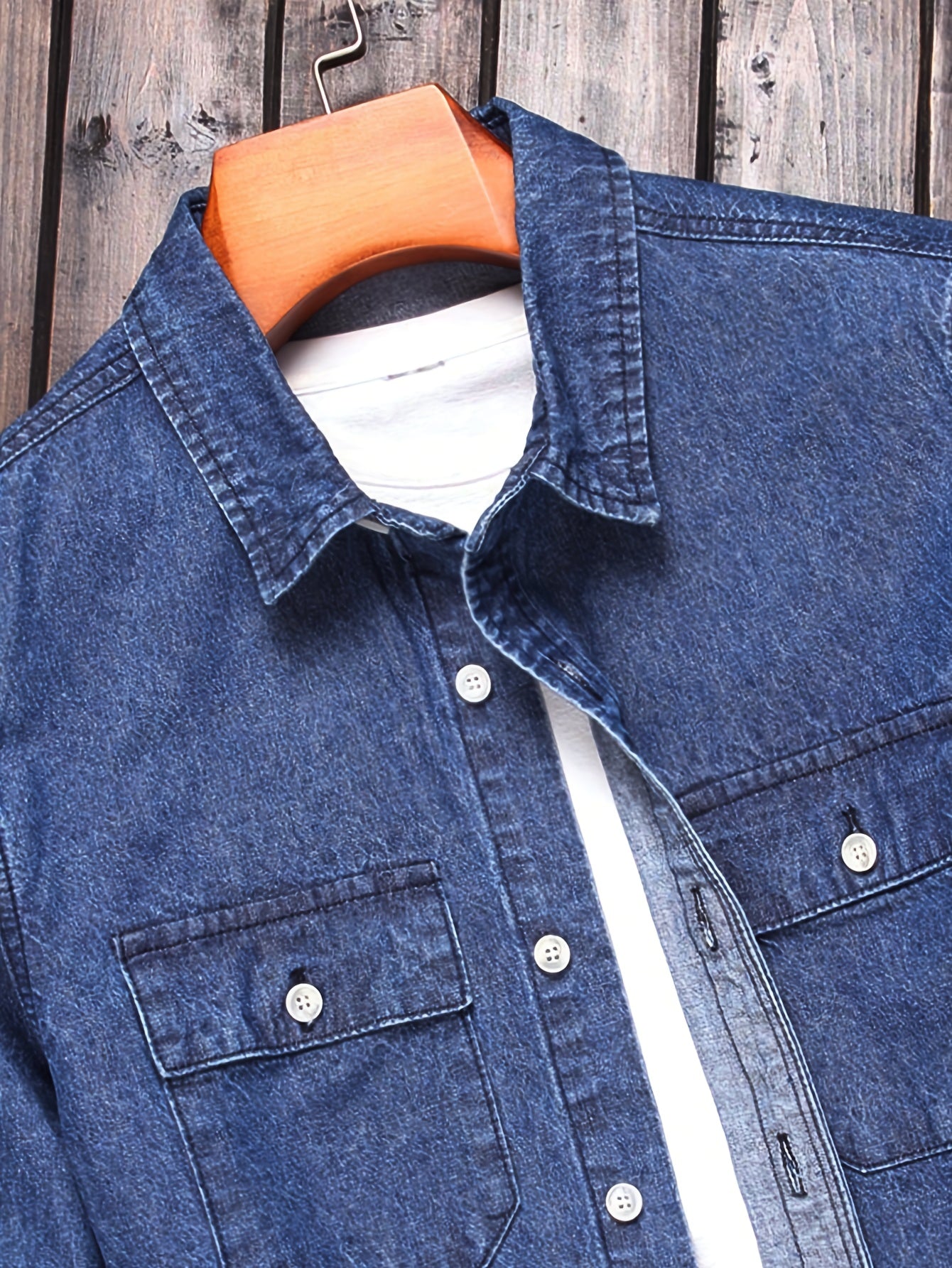 Men's casual style denim shirt for leisure and everyday wear
