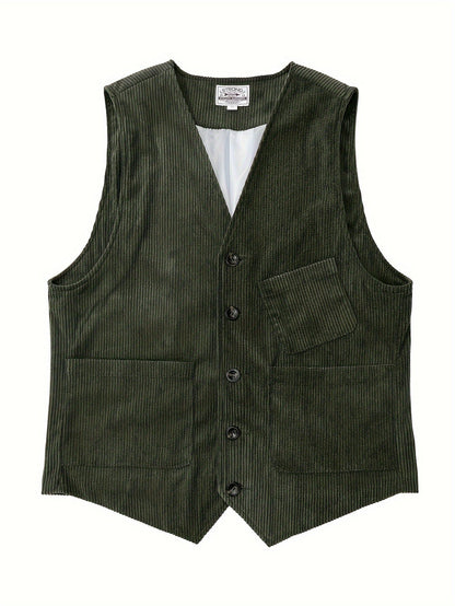 Men's Vintage Vest in Retro Style for Business and Leisure