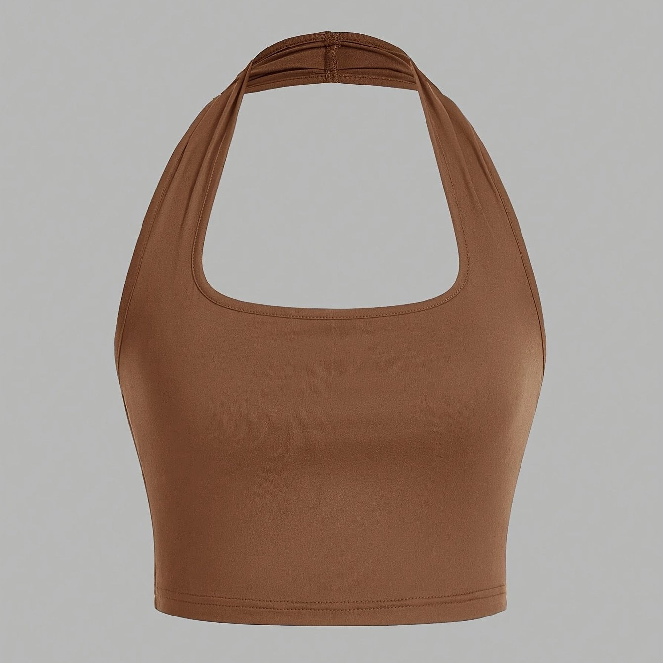 Women's Halterneck Crop Top – Backless, Summer, Casual Style