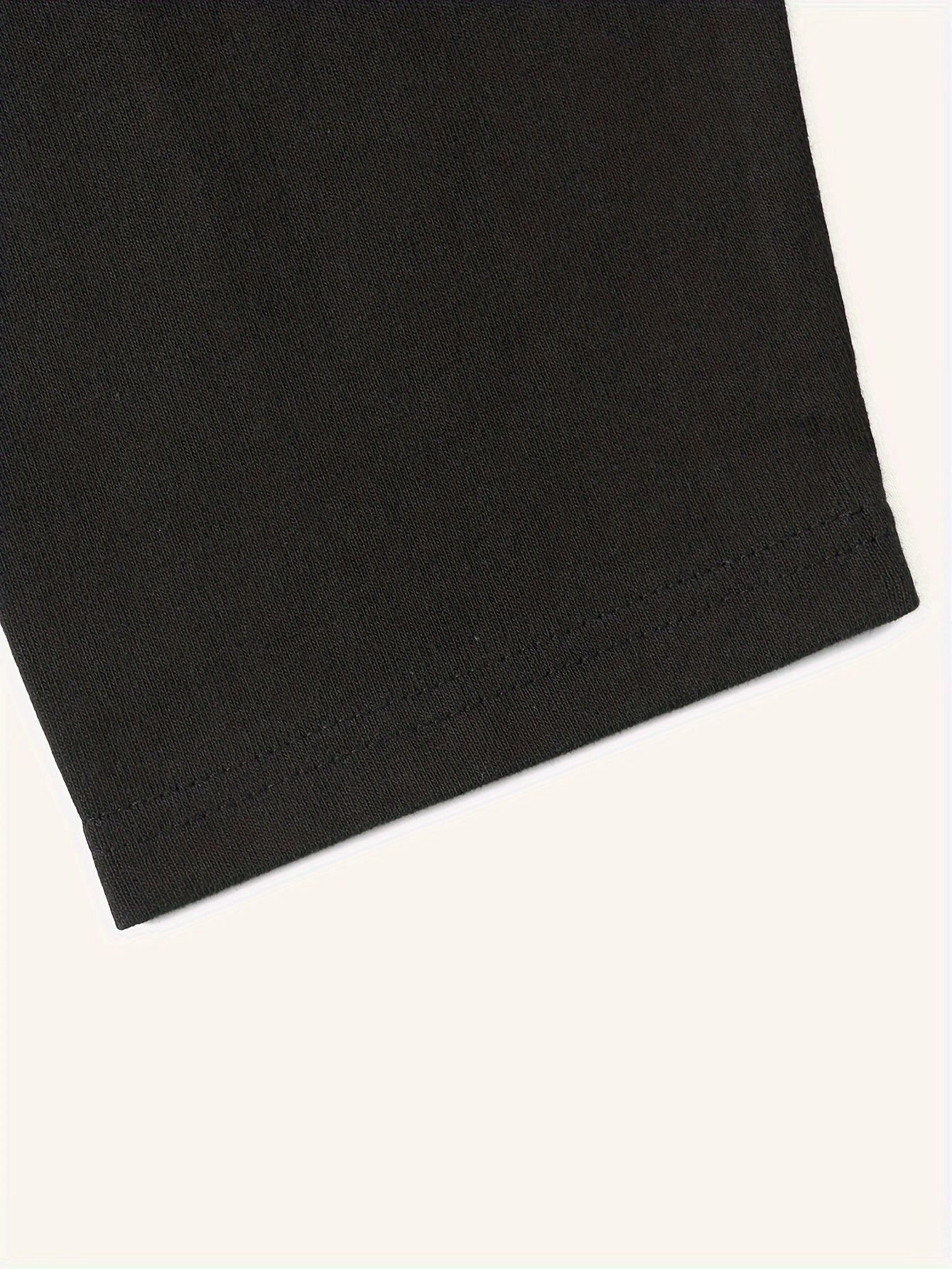 Unisex long-sleeve crew-neck basic shirt, black