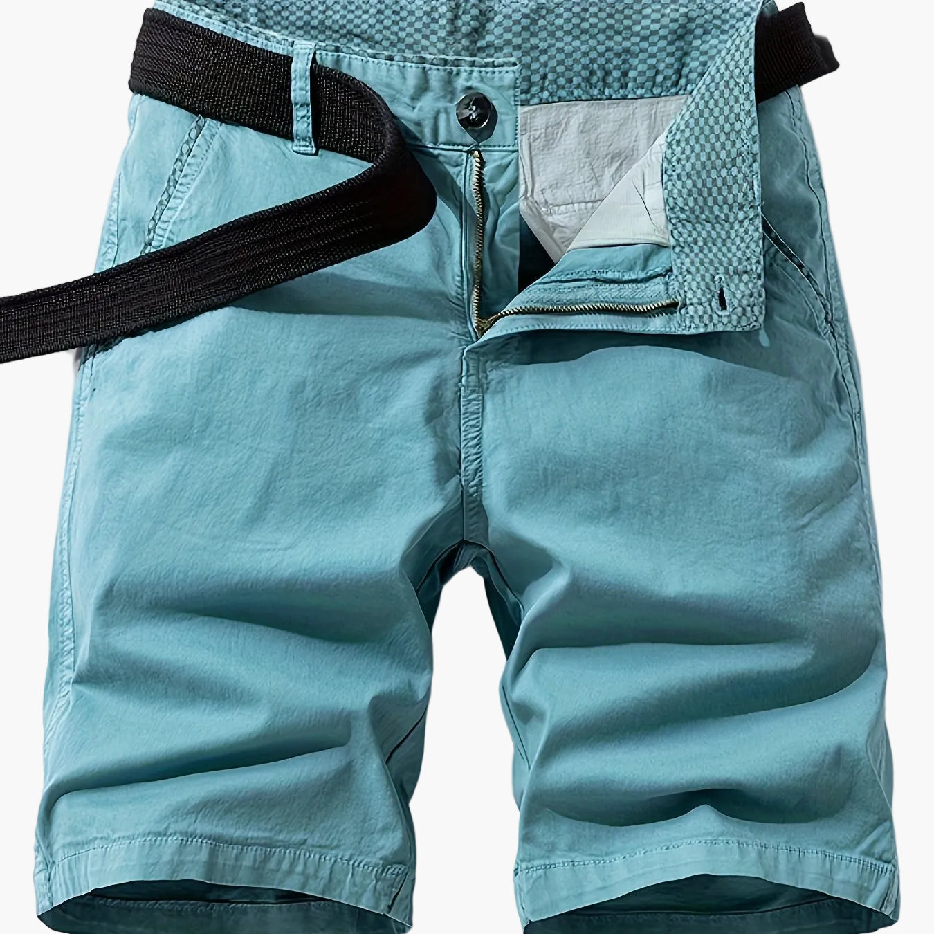 Men's Casual Bermuda Shorts with Belt – Perfect for Leisure and Vacation