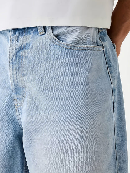 Men's Relaxed Fit Denim Bermuda Shorts – Casual Jeans Shorts in Urban Style